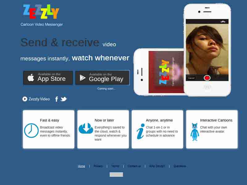 Cartoon Video Chat iPhone App – Zezzly